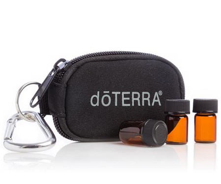 Брелок для ключей doTERRA (черный), на 8 пробников