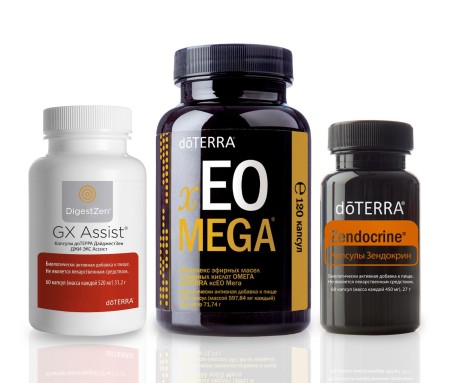 Набор БАДов doTERRA для поддержания иммунитета (Zendocrine, GX Assist, xEO Mega)