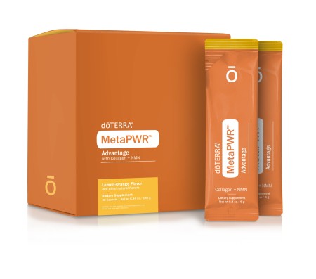 doTERRA MetaPWR Advantage (лимонно-апельсиновый) с коллагеном + NMN, 30 саше