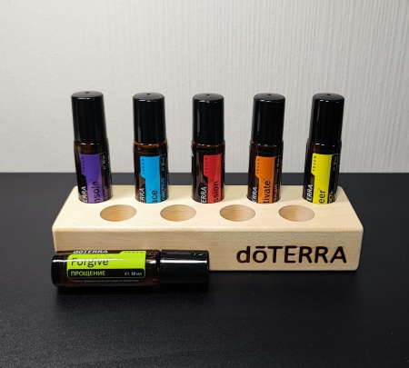 Картинка Деревянная подставка для масел doTERRA (для 9 роллеров по 10 мл) от магазина IQ-Robot