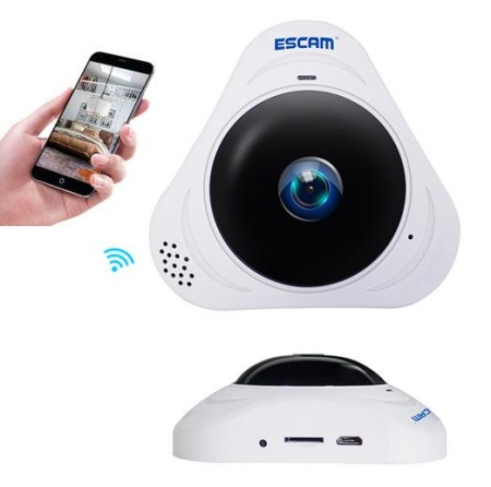 Панорамная VR IP-камера ESCAM Q8 (960p) fisheye (white)