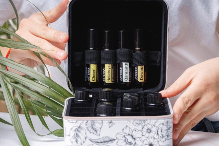 Картинка Органайзер для хранения масел с черно-белым принтом doTERRA (на 16 + 6 масел) от магазина IQ-Robot