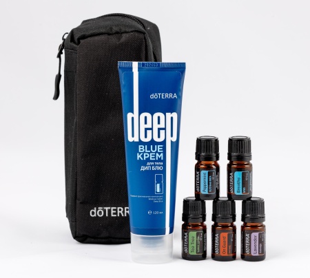Картинка Набор для любителей спорта «Атлет» с кремом Дип Блю doTERRA, 5x5 мл + 120 мл. от магазина IQ-Robot