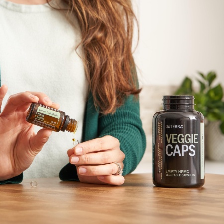 Картинка Пустые растительные капсулы для приема эфирных масел внутрь doTERRA, Veggie caps, 160 шт. от магазина IQ-Robot