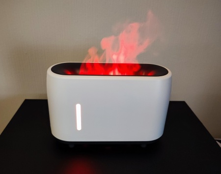 Картинка Диффузор ПЛАМЯ (Flame Aroma Diffuser) для эфирных масел белый от магазина IQ-Robot